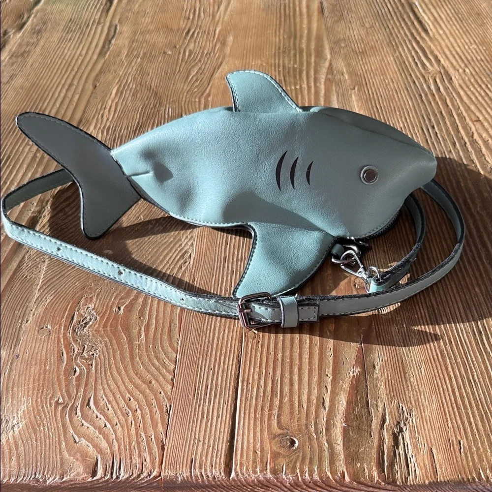 Shark-Shaped gray Crossbody Bag purse